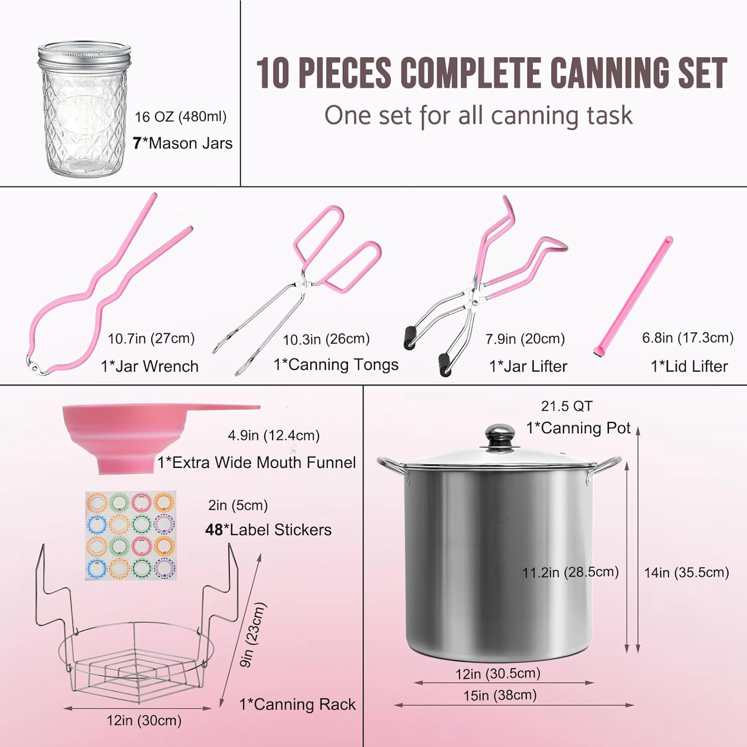 Master Canning Made Easy: The Ultimate 21.5QT Water Bath Canner Starter Kit