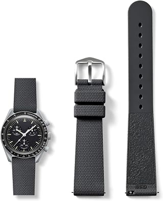 Watch Bands for Moonswatch Watch,Silicone Quick Release Watch Strap Compatible with Omega X Swatch Moonswatch Speedmaster 20mm Men Women Watch Band Replacement