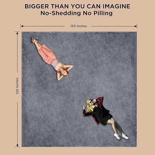 Miniatura 6 de HOMFINE Manta de forro polar súper grande  Manta de gran tamaño King de 140 x 140 pulgadas, suave y acogedora manta de franela extra grande de 15.58