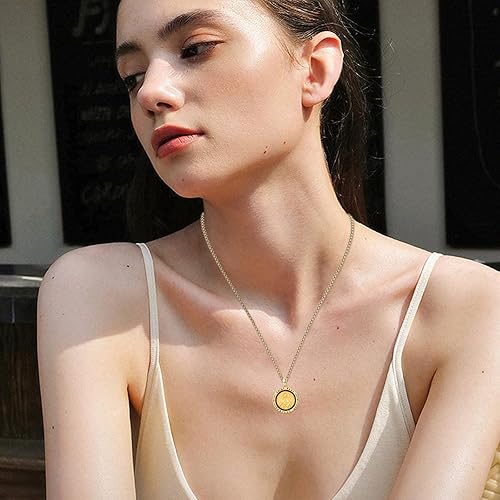 Vista 440 de Collar con colgante de plata de ley 925 con medalla de San Patrón, joyería religiosa para hombres y mujeres, con cadena de acero inoxidable 316L