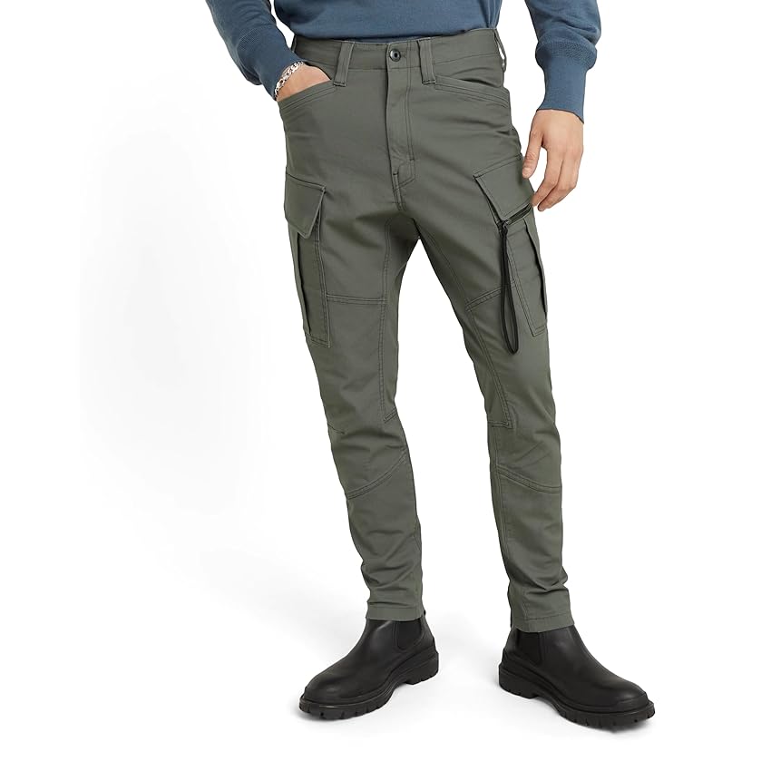 G-STAR Zip Pocket 3d Skinny Cargo Pants 2.0, Pantaloni Uomo, Grigio (Gs Grey D24307-d504-1260), 34W / 32L