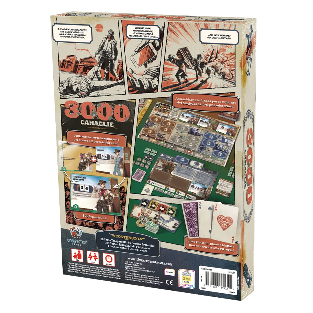 Asmodee - 3000 Canaglie - gra planszowa Strategia i Bluff, dla 2-4 graczy, 12+ lat, wydanie włoskie