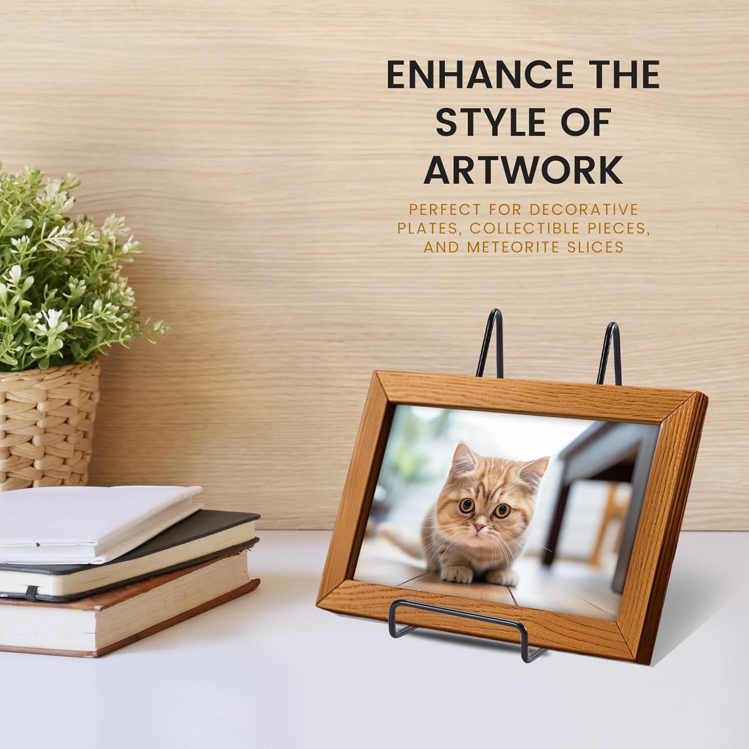 6 Pack 6 Inch Plate Stands for Display,Book Display Stand,Metal Plate Holder Display Stands,Small Easels for Display,Suitable for Books, Desktop Art, Images,Photos,and Collages - Image 6