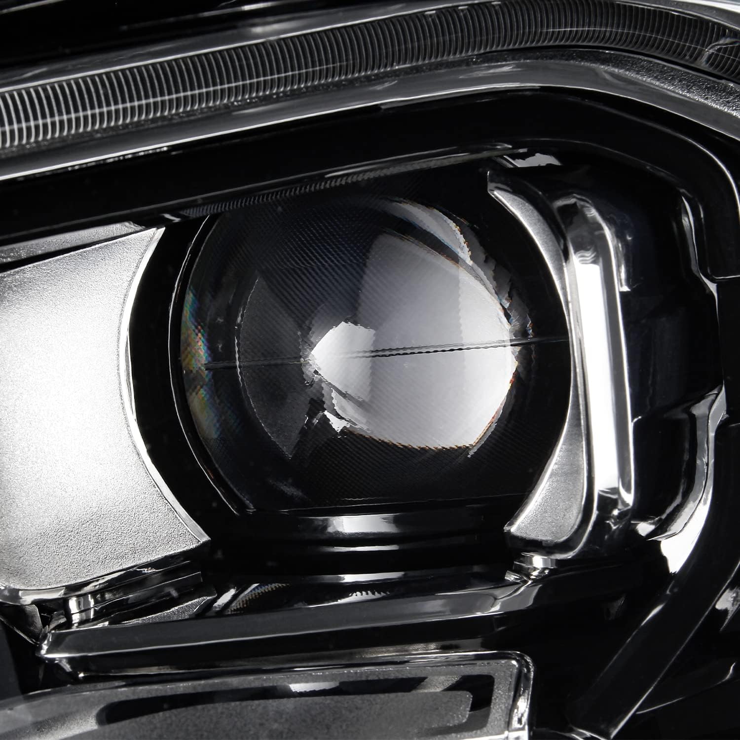 AKKON - Fit 2018 2019 2020 2021 GMC Terrain [LED Projector] C-Tube Running Chrome Headlight Driver Left Side Replacement
