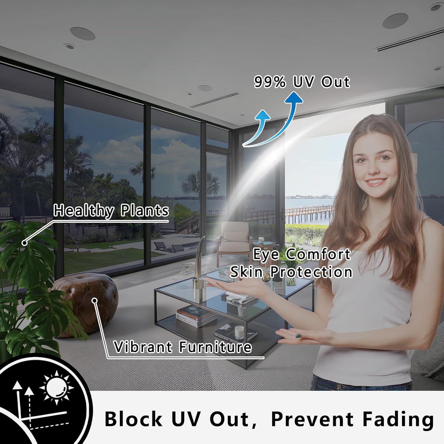 Lmlpt One Way Privacy Window Film See Out Not in Sun Blocking Windows Tint for Home Heat Control Dark Glass Tinting Films Self-Adhesive Anti UV Mirror Door Coverings Sticker,Magic Black,23.6X196.85in