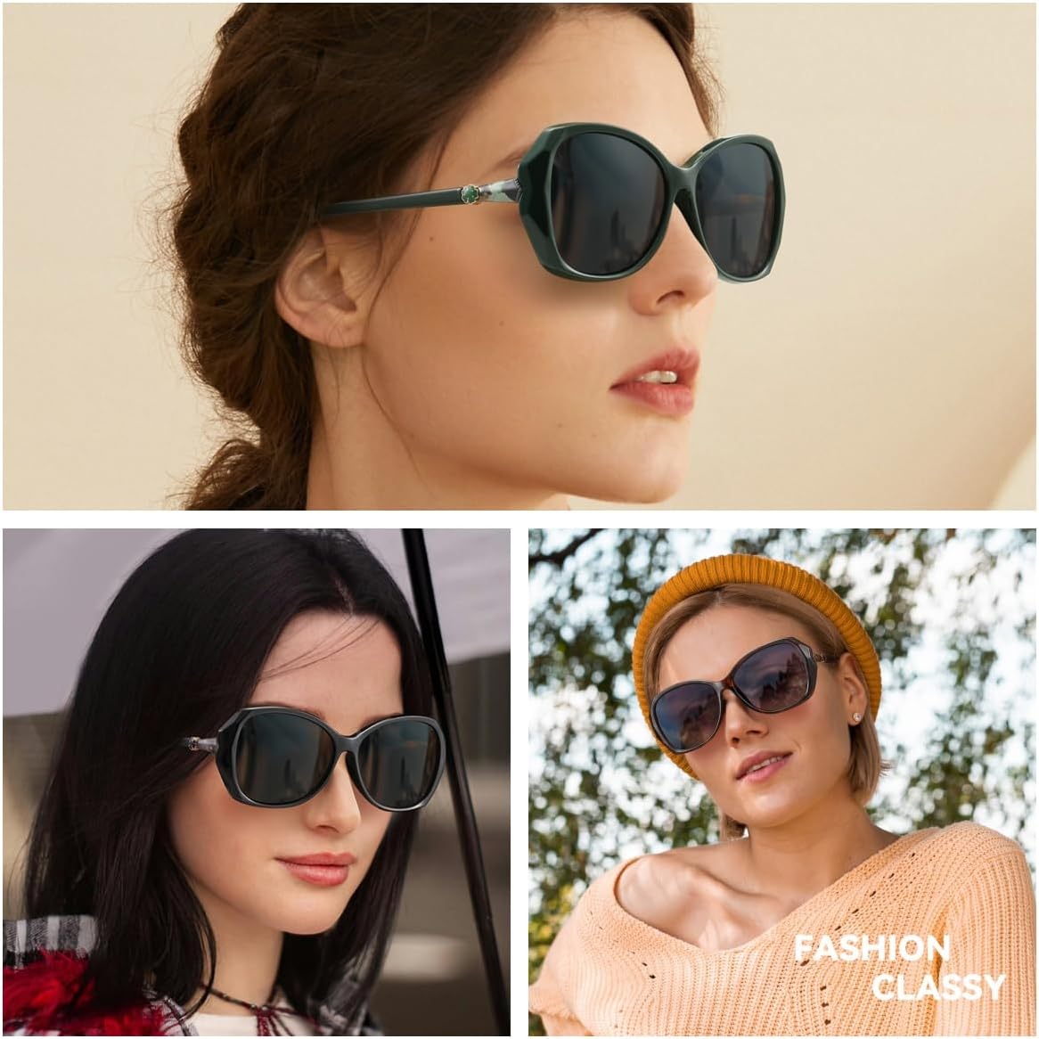 HAOLOTA Polarized Fit Over Sunglasses for Women UV Protection Trendy Small Wrap Around Overglasses for Driving - Image 2