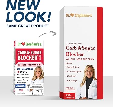 Carb & Sugar Blocker - Mega Dose of Berberine & Gymnena Supplement - Take with Meals to Reduces Digested Carbs & Weight
