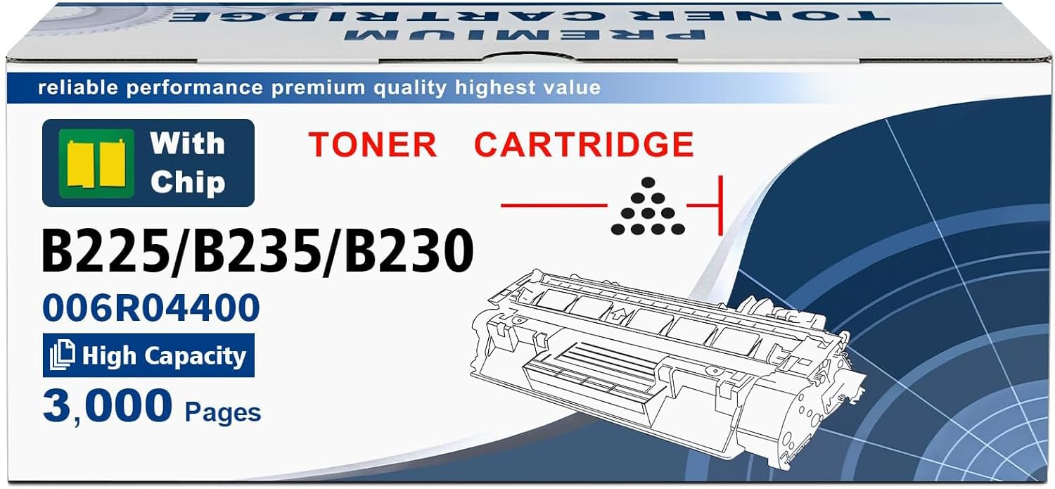 B230 B225 B235 Black Toner Cartridge 006R04400 High-Yield 3,000 Page-Yield Remanufactured for B230dni B225dni B235dni Printer