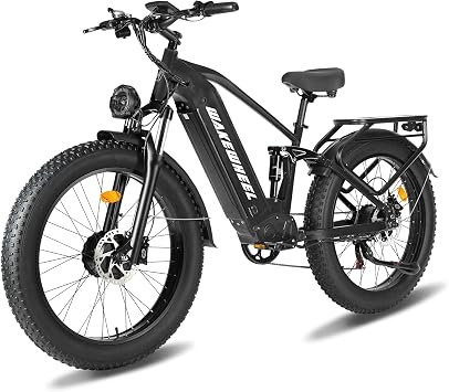 8000W Peak Dual Motor Electric Bike for Adults, 60V 32Ah 45MiIePH 110 Mile Range, 26"/24" Fat Tire Full Suspension Hydraulic Brakes, Off-Road Dirt E-Bike