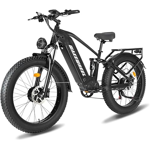 Peak 8000w Electric Bike for Adults, 60V Battery Ebike, Fat Tire & Long Range Electric Bicycles, 210Nm Mountain Bike Full Suspension, Hydraulic Brake Electric Bicycle