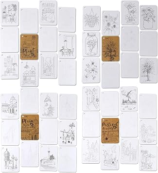 OKUPAN Pocket Size Coloring Book, 4-Pack Mini Coloring Books for Adults