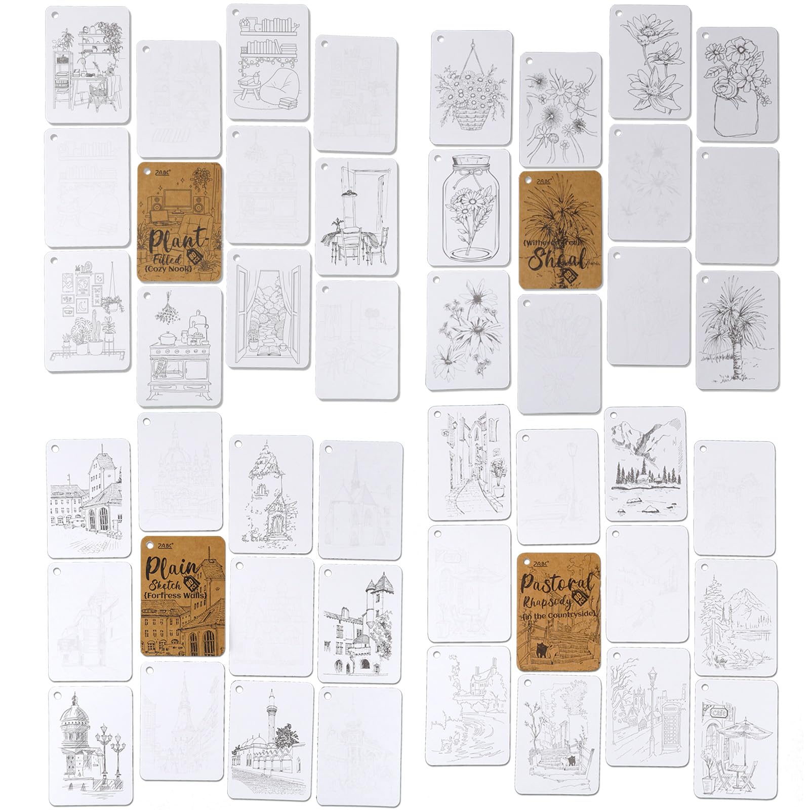 Photo 1 of OKUPAN Pocket Size Coloring Books, 4-Pack