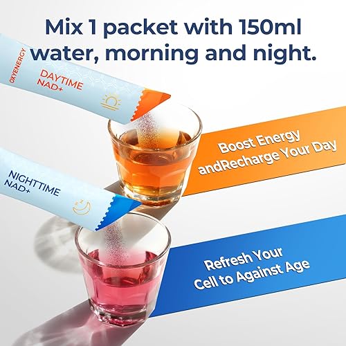 Miniatura 7 de OxyEnergy Suplemento NAD 1550 mg y péptidos de colágeno 800 mg