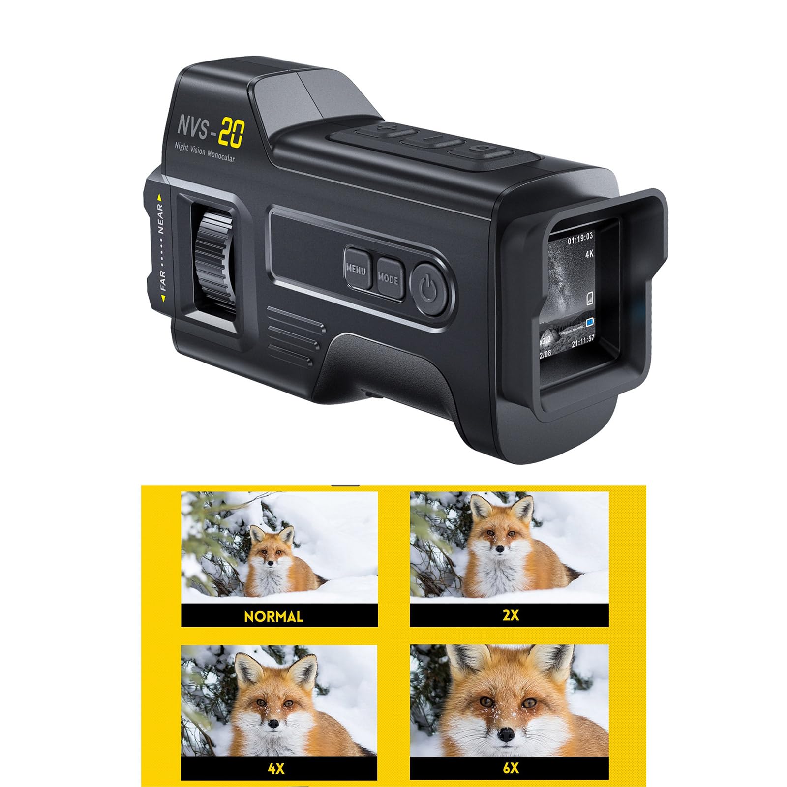 NVS20 4K Night Scope 6X Digital Every Detail for Outdoor Activity Night Camera