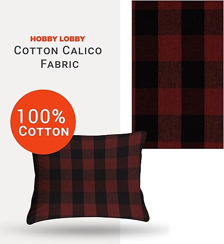 Miniatura 10 de Tela calicó de algodón a cuadros rojos y negros (2 yardas) - Tela de costura impresa por The Yard - Tela precortada ligera para coser ropa,