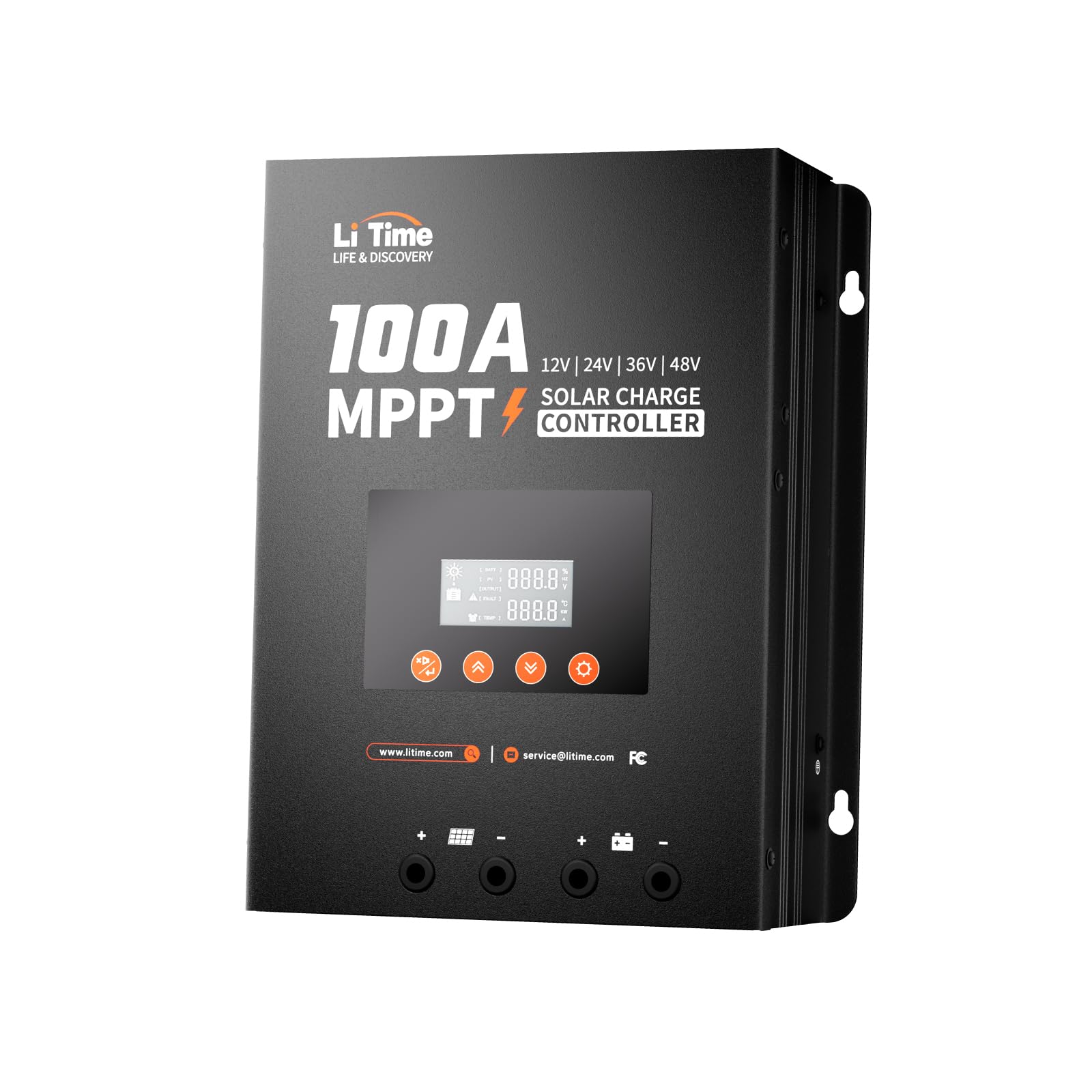 LiTime 12V-48V 100A Solar Charge Controller (Bluetooth), 150V DC Max Input