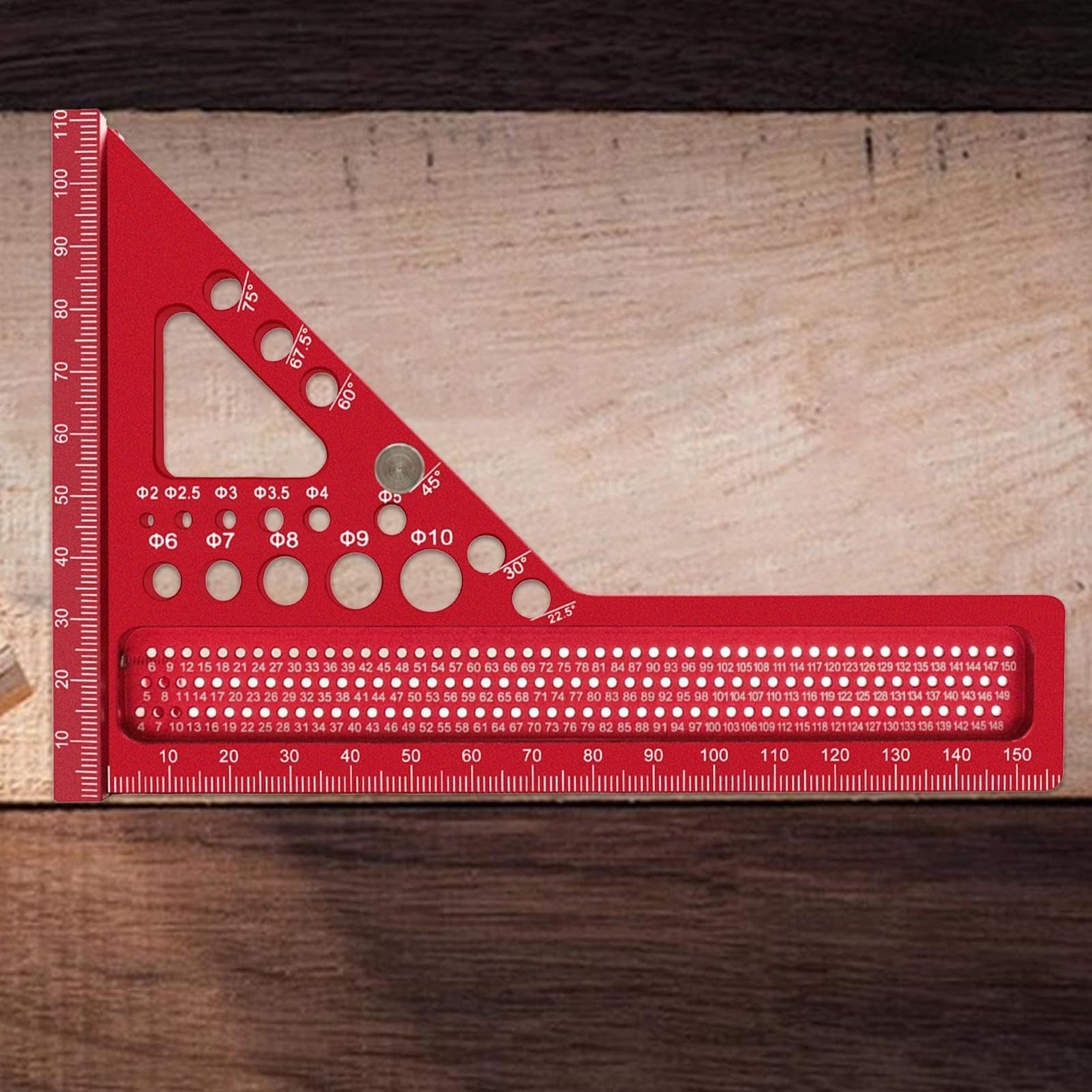 MRKU Righello Triangolare per la Lavorazione del Legno, Squadra di misurazione 3D in Alluminio, goniometro per Utensili