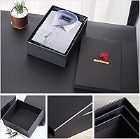 Vista 2 de Giftilious Cajas de regalo negras, un juego de 5 cajas de regalo con tapas para regalos, cajas preenvueltas para regalos, caja de regalo resistente