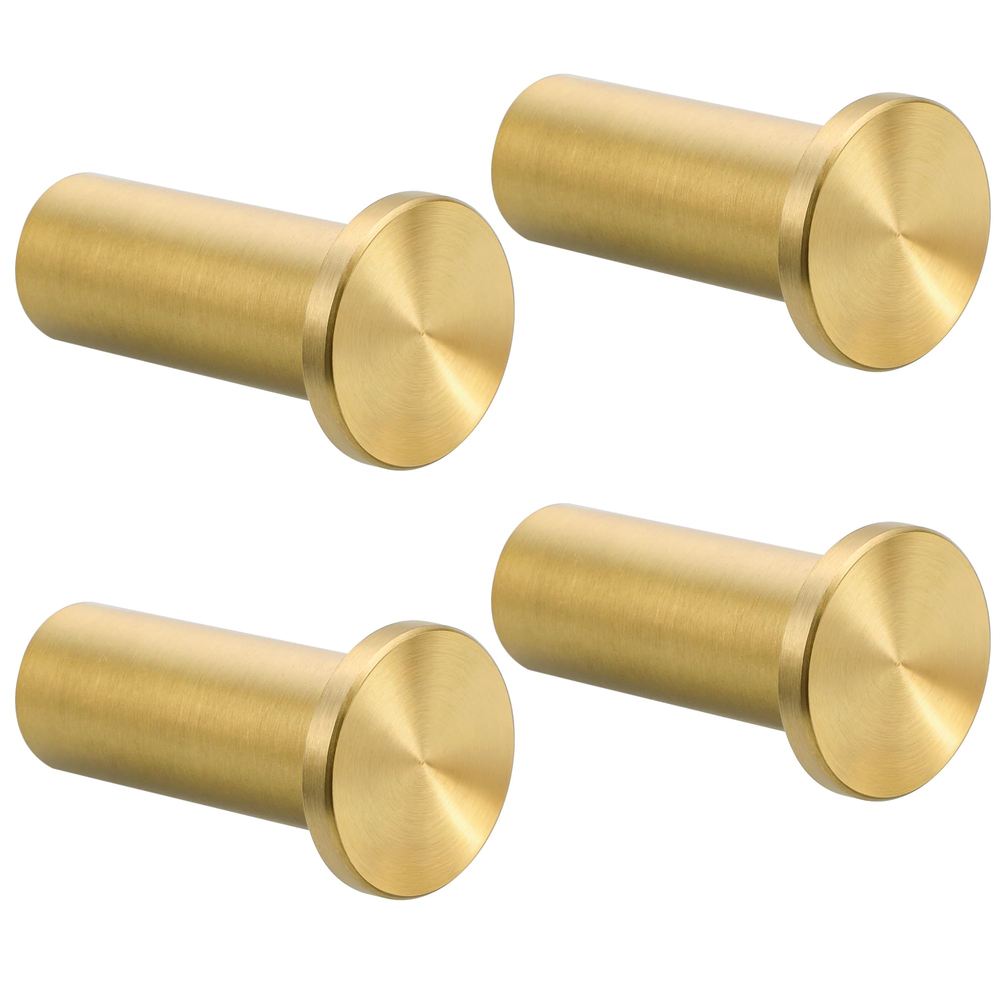 SAYAYO Gold Coat Hooks Wall Mount,Modern Towel Hooks for Bathrooms Robe Hooks, Heavy Duty Wall Hooks for Hanging, SUS 304 Stainless Steel 4 Packs