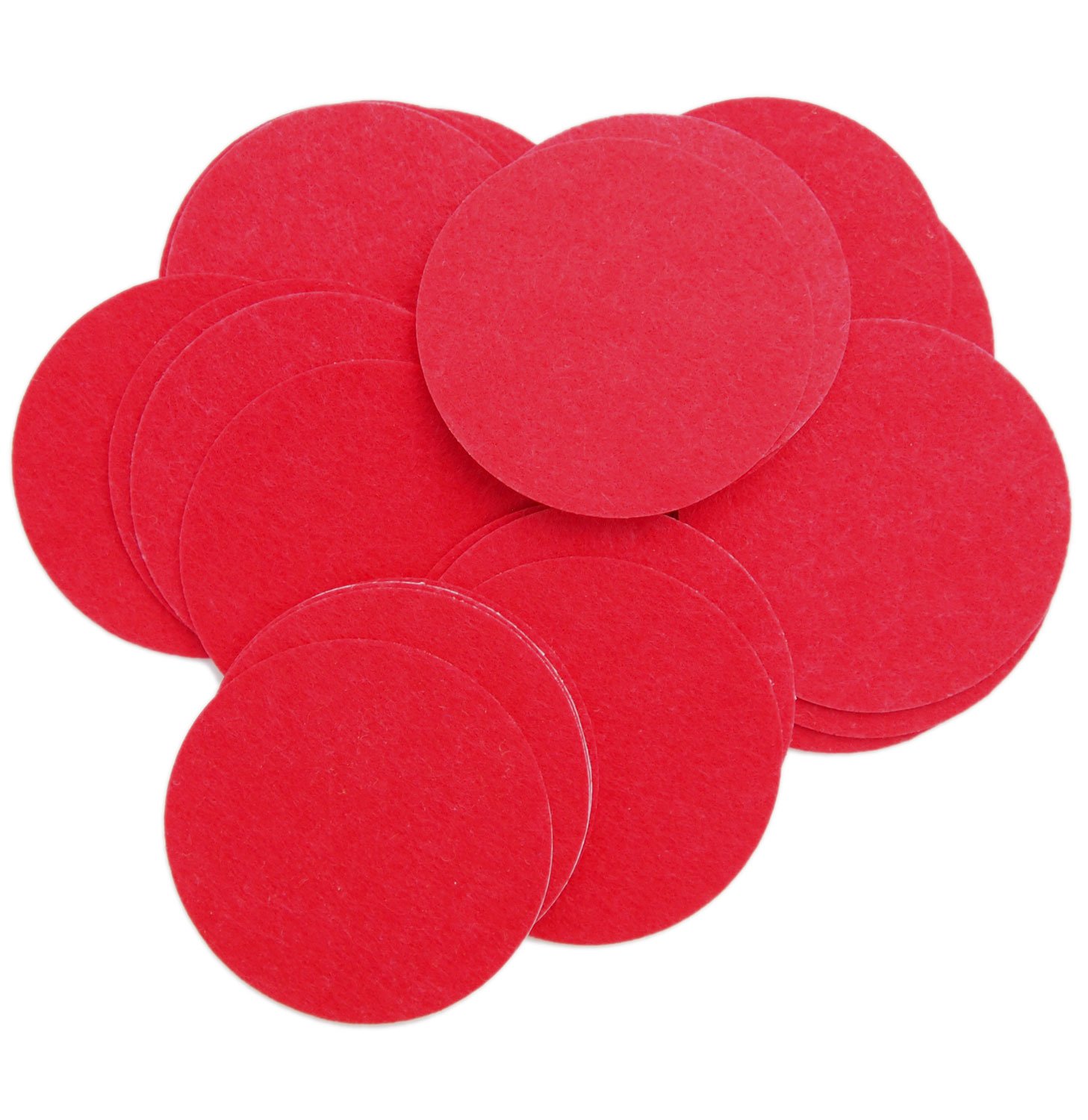 Playfully Ever After 5 Inch Red 15pc Stiff Felt Circles-image-1