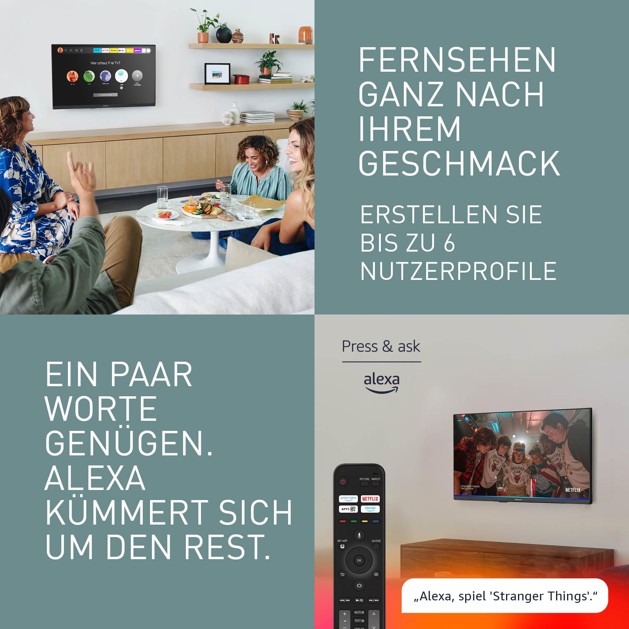 Panasonic TV-32S50AEZC, S50A Serie 32 Zoll HD LED Smart TV, Fire TV, HD | Color Engine, HDR, Alexa-Sprachsteuerung, Gaming-Modus, Media Player,