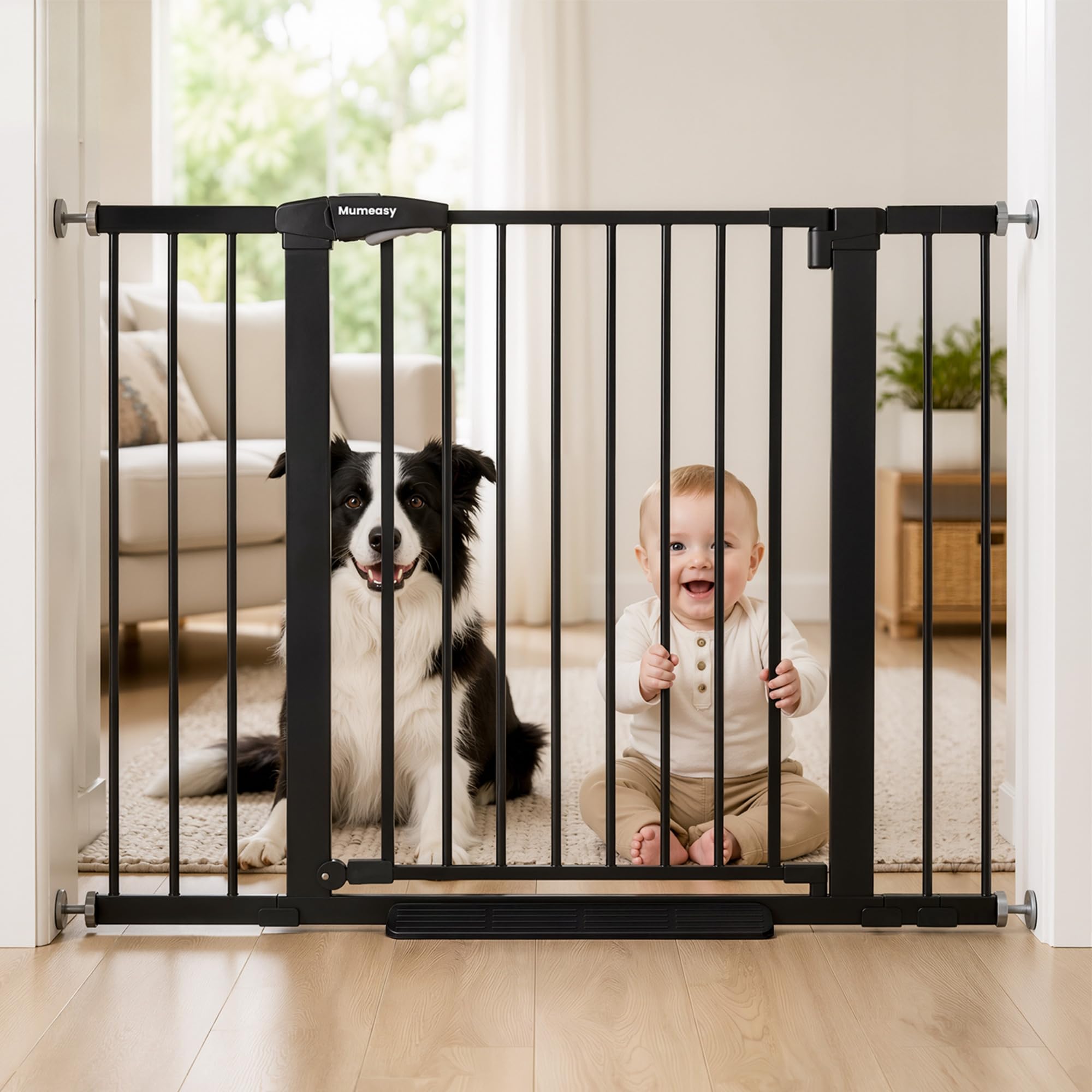 Mumeasy 29.7-46 Baby Gate for Stairs
