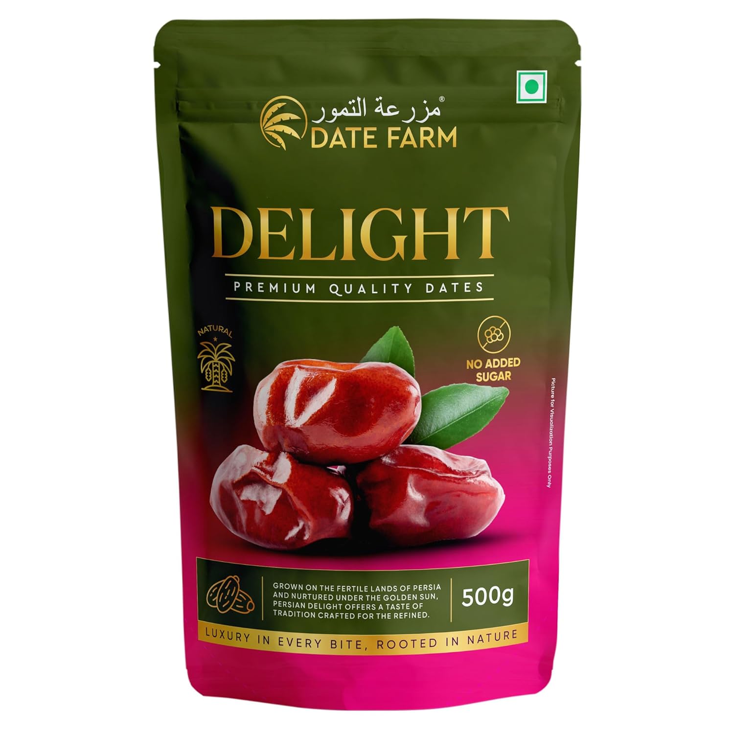 Date Farm Premium Dates| 100% Natural Khajur| No Added Sugar| Boosts immunity- Dry Dates (500 g)