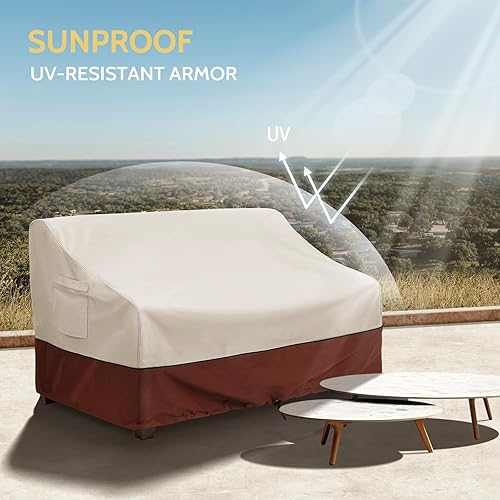 Miniatura 7 de COSFLY Fundas impermeables para muebles de exterior, fundas de banco de patio para exteriores, resistentes, se adaptan a hasta 79 pulgadas de ancho