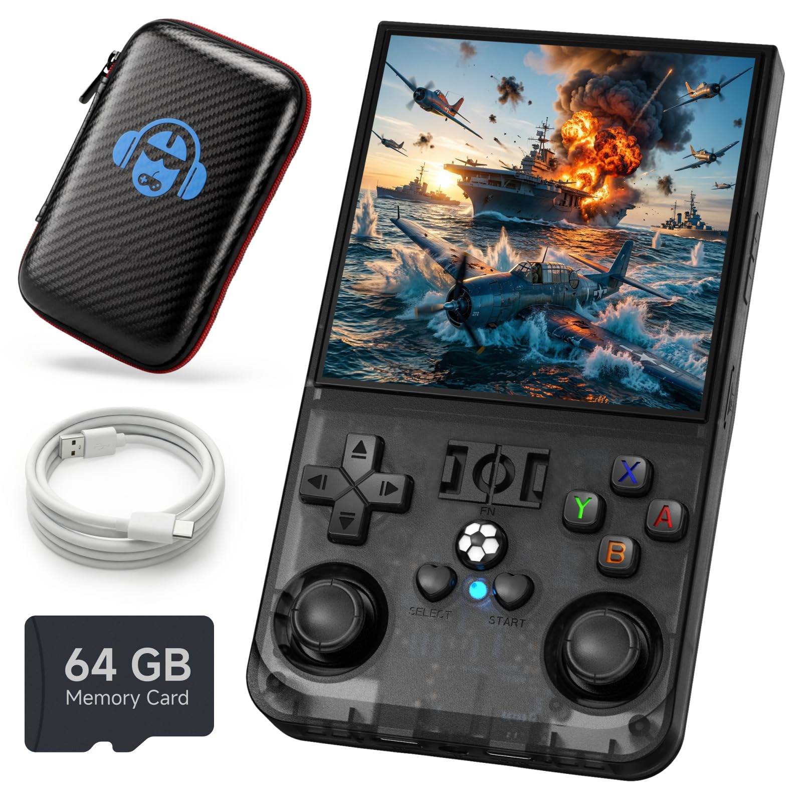 r36max retro gaming console, 4.0 inch 720x720 ips screen retro handheld game console with 18,000+ classic games, open source linux system, 4000mah battery portable emulator handheld game consoles