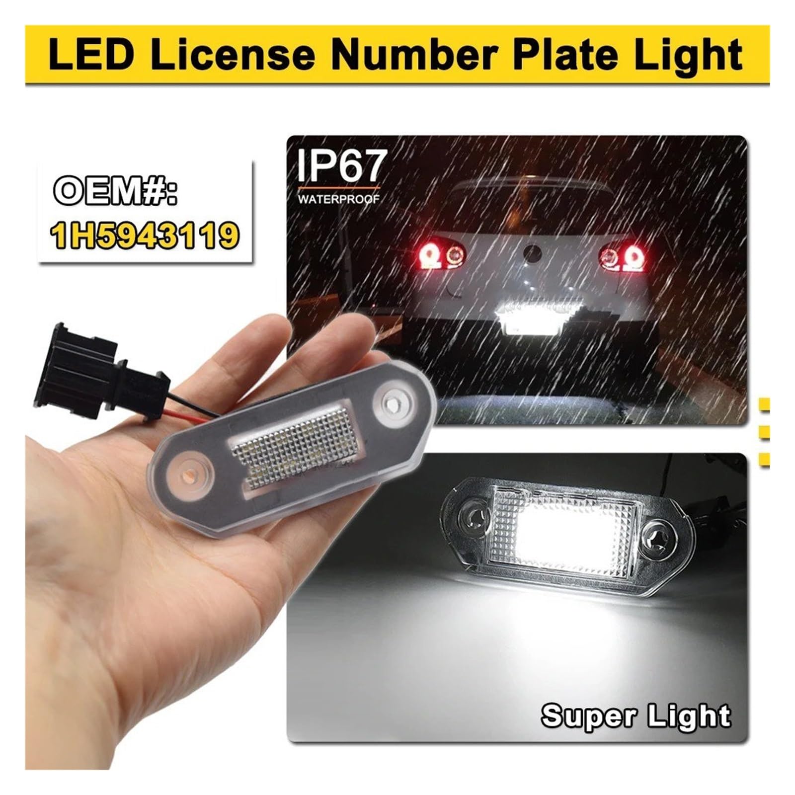 Iluminación De Matrícula Para VW Para Golf 3 Variant Para Jetta Para Vento Para A3 Gol 2/3 Iluminación Lámpara Placa Matrícula 1U Luz LED En Forma Número