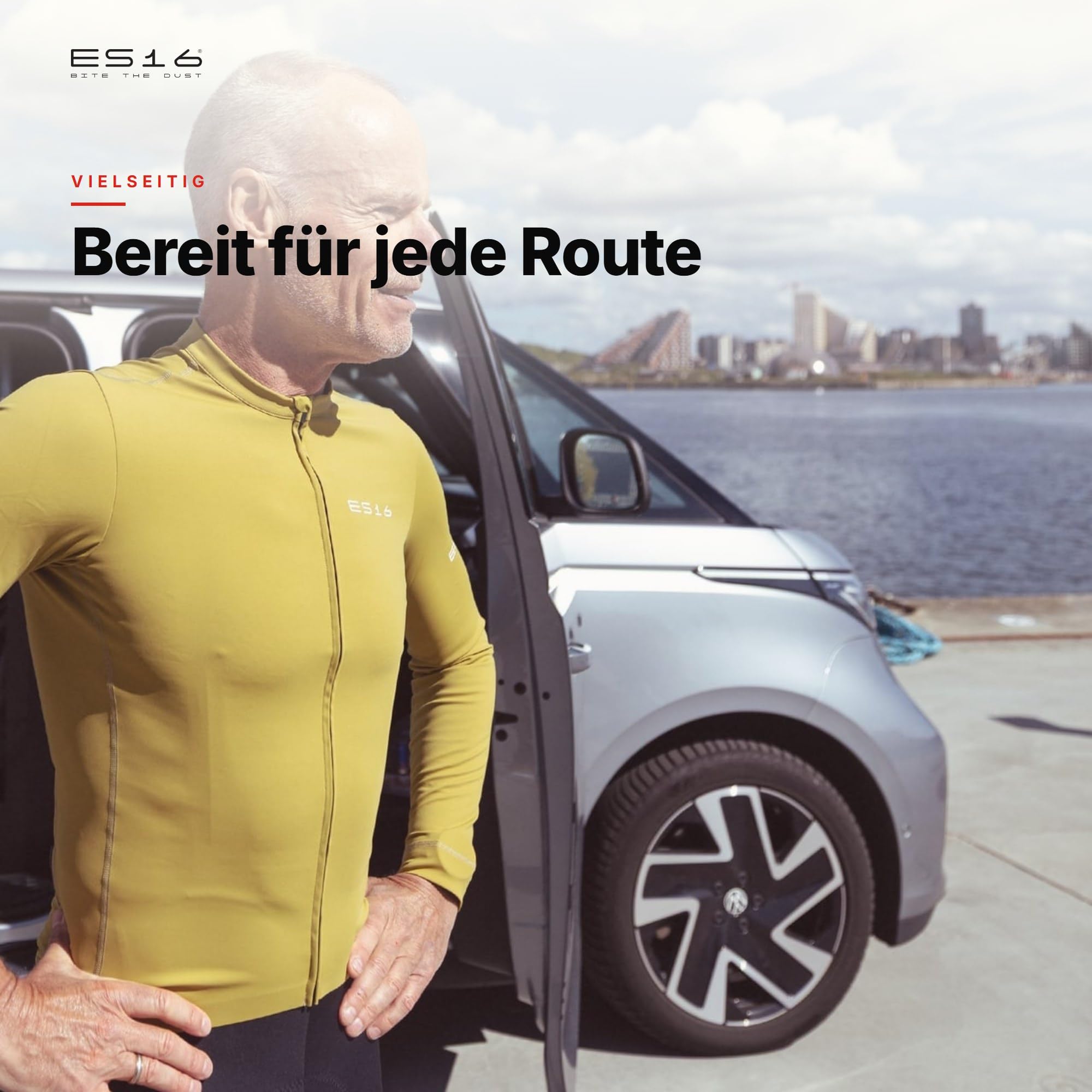 Langarm-Radtrikot Herren Premium Long-Sleeve Cycling Trikot mit Mesh-Einsätzen, Race-Fit und Reißverschluss – Atmungsaktives Trikot für Übergangssaison