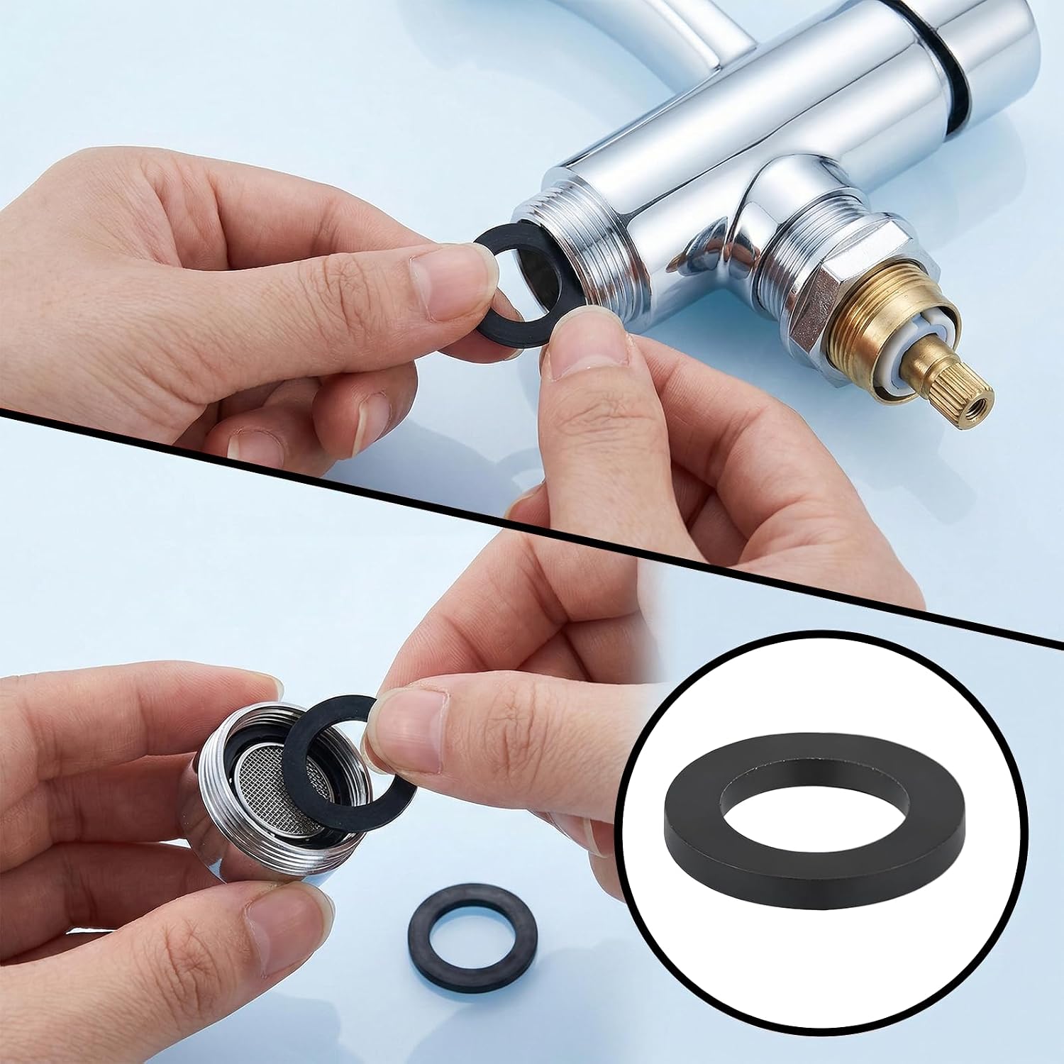 Shower Head Washer, 40 Pcs 1/2 Inch Shower Head Gasket Rubber Washers for ShowerHead and Hose Connecting, Creates A Seal to Prevent Leakage