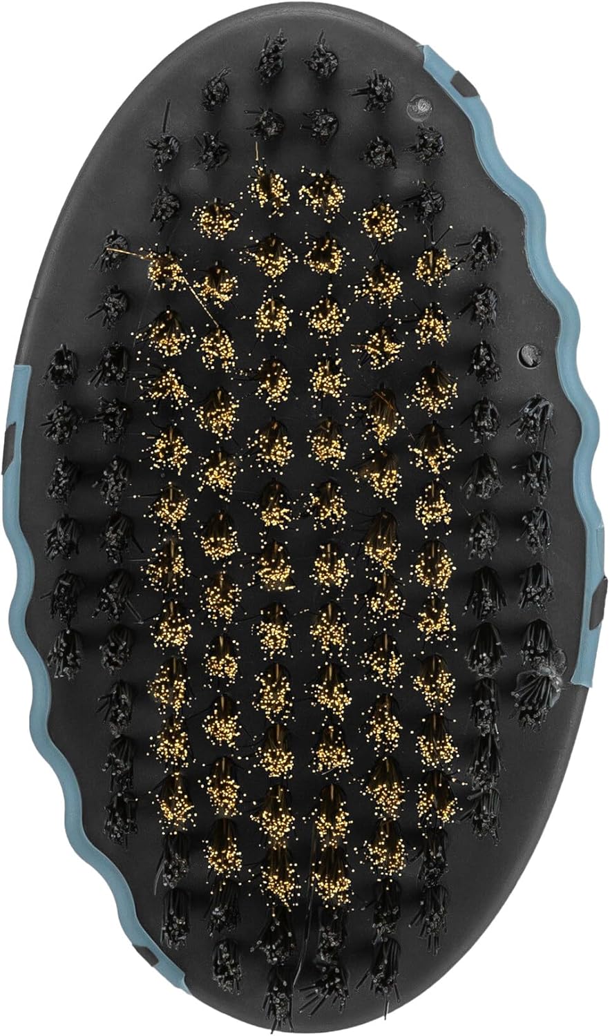 Trixie Grooming Brush for Dogs - for Massaging and Shining the top Coat and Undercoat of Short Coats - Nylon and Brass bristles - Rubberised - 7 x 12 cm - Black/Blue - 2319