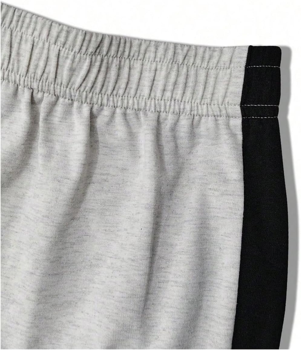 OYOANGLE Men's Color Block Elastic Waist Straight Leg Sweatpants Open Bottom Track Pants Gym Lounge Trousers - Image 3