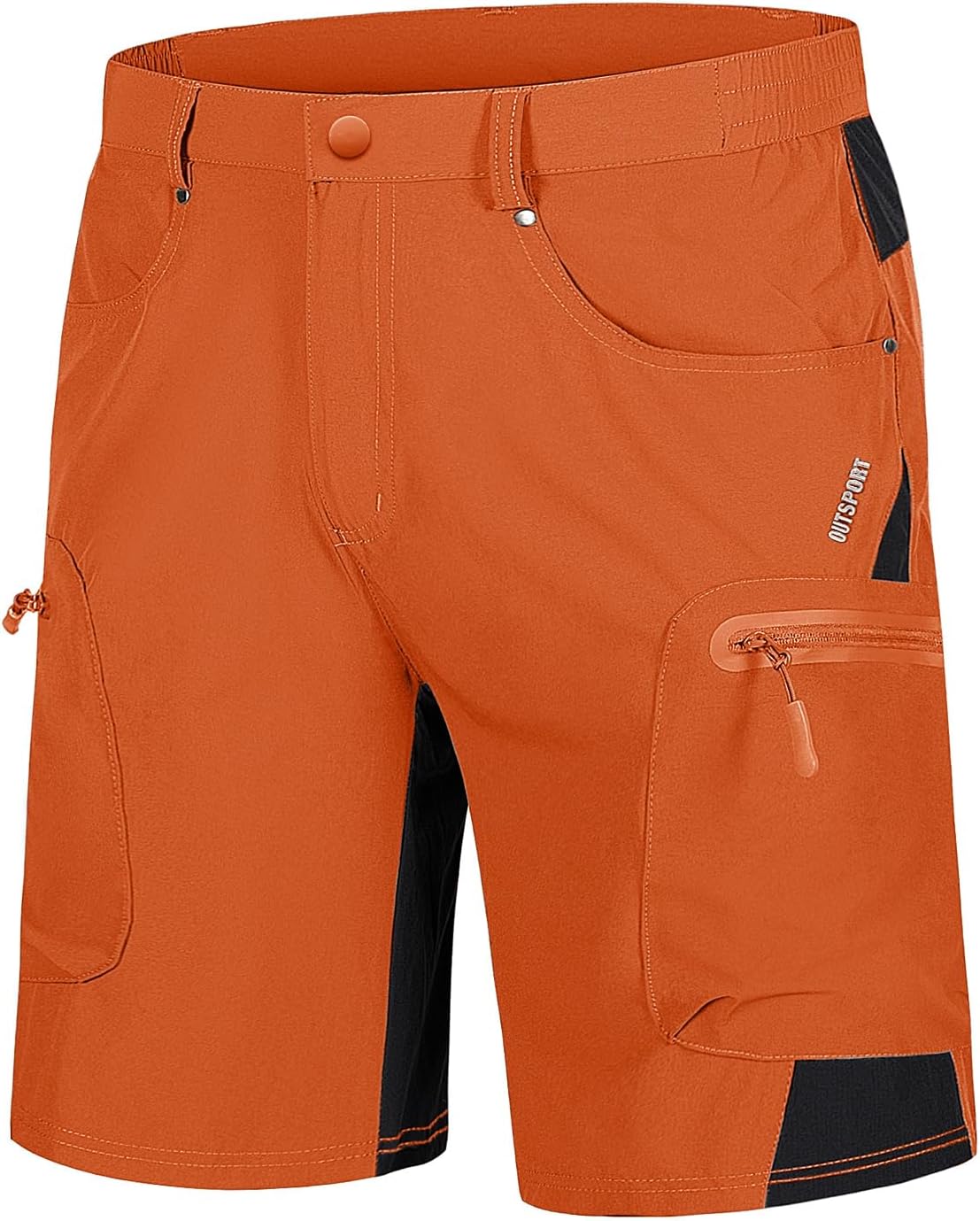 TACVASEN Men’s Hiking Cargo Shorts 10″ with Zipper Pockets Men’s Shorts Casual Stretch Waist Golf Shorts Outdoor Summer