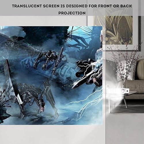 Miniatura 4 de QANYEGN Pantalla de proyección blanca de 60 a 120 pulgadas, pantalla de cine plegable sin arrugas 169, pantalla de película HD portátil para cine en