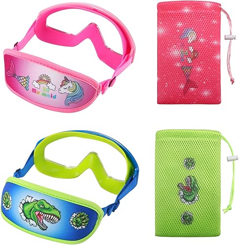 Miniatura 1 de Gafas de natación para niños de 4 a 12 años, gafas para niños pequeños sin tirones de pelo, gafas de natación con correa elástica,