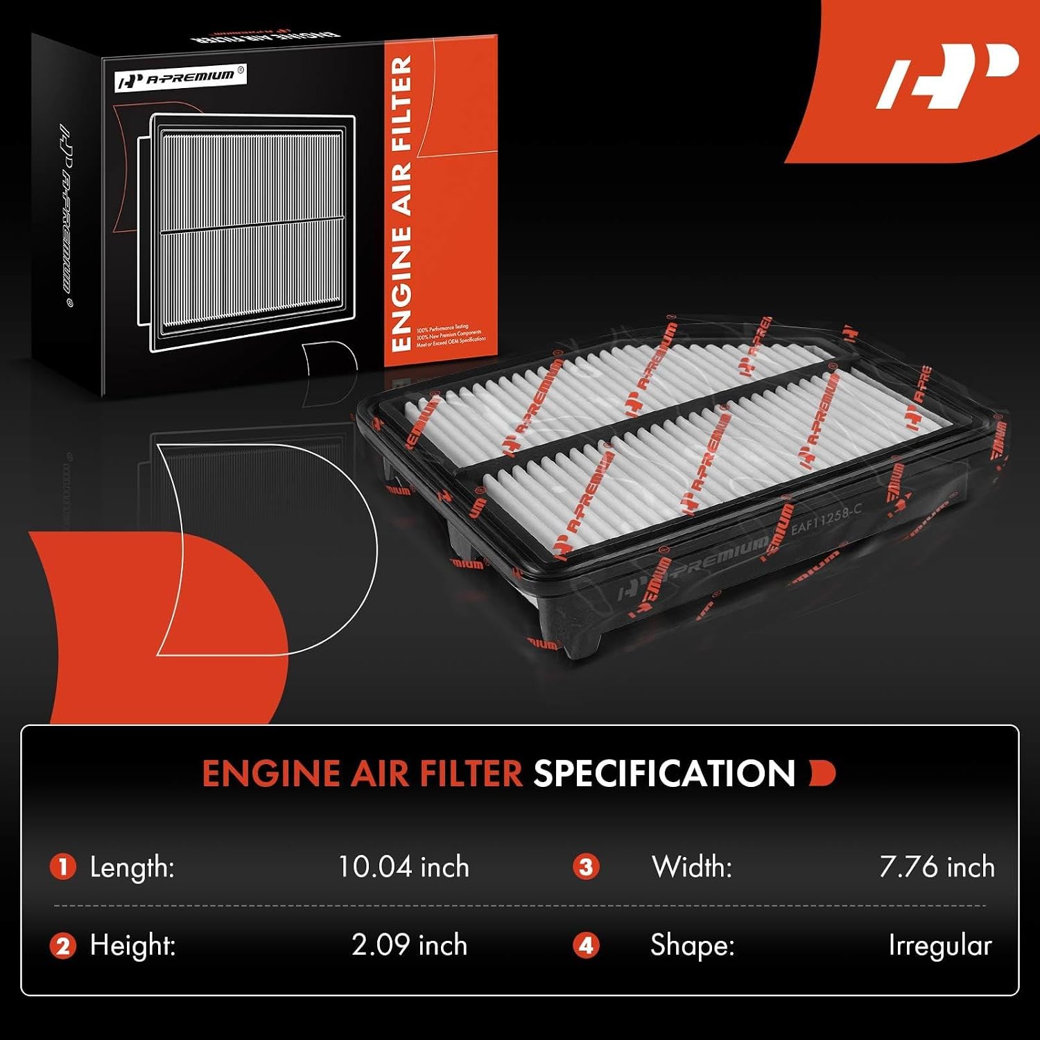 A-Premium 2-PC Engine & Cabin Air Filter with Activated Carbon Compatible with Honda CR-V CRV 2012 2013 2014 2.4L, Replace# 17220R5AA00, 80292SDGW01