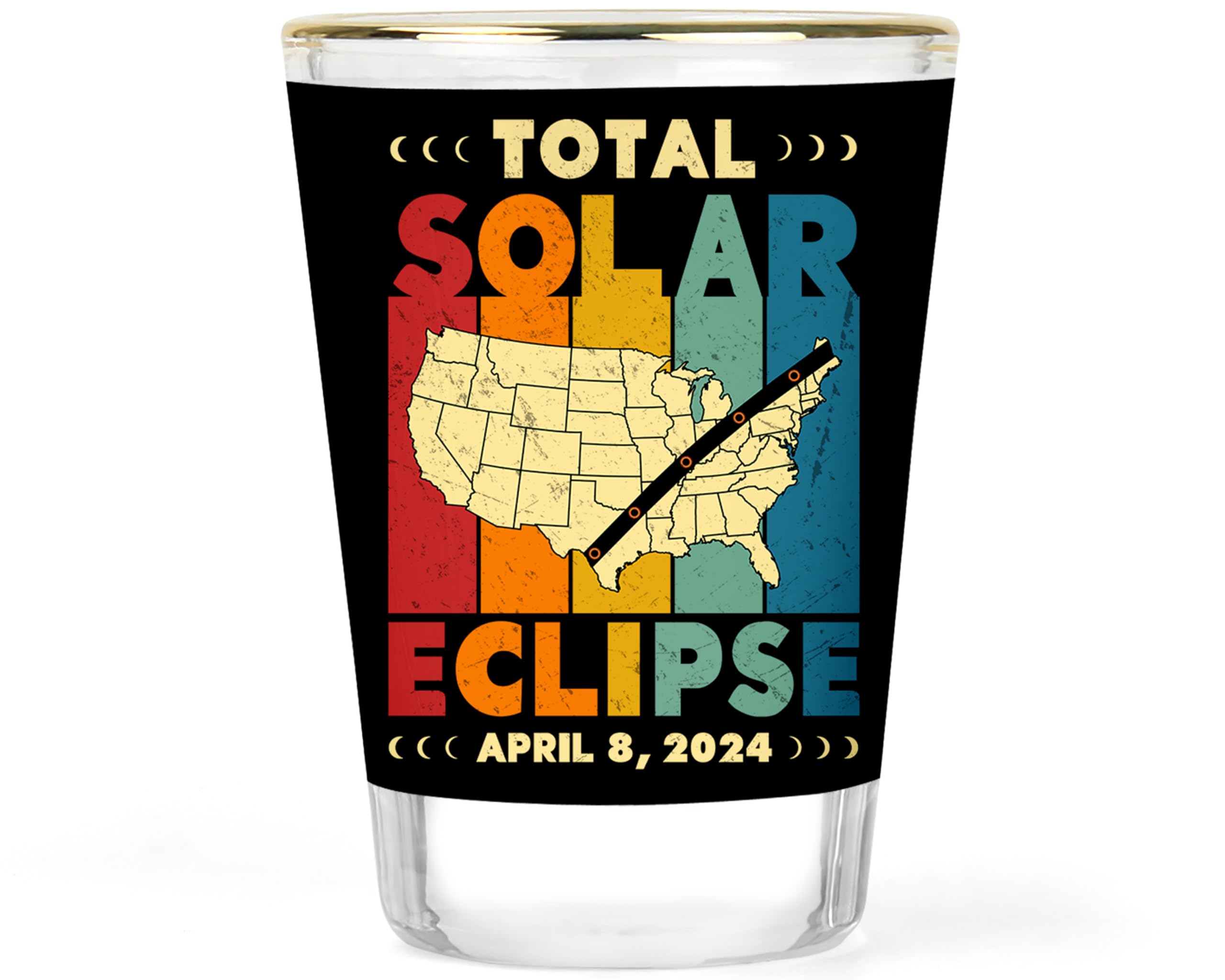 Celebrate the Total Solar Eclipse on April 8th, 2024 with this Unique Shot Glass