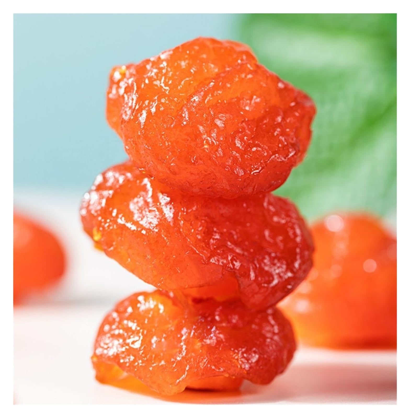 500 g de caramelos de ciruela semisecos, con un aroma fragante y una textura masticable satisfactoria, ofrecen un sabor verdaderamente delicioso.
