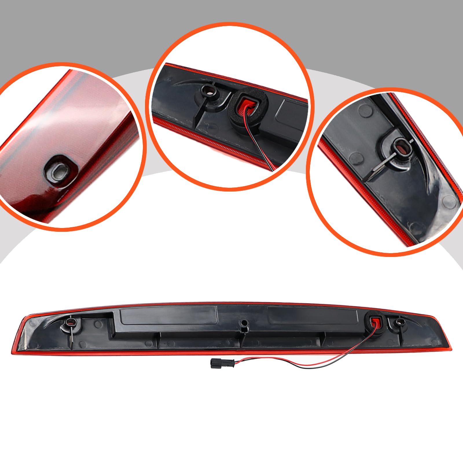 Rouge Troisième feu stop A6398200056 pour Mercedes W639 feu arrière de hayon Vito Viano 2003-2015 Feux arrière