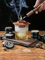 Vista 5 de Kit de ahumado para whisky de 27 piezas - 16 astillas de madera, moldes para bolas de hielo, kit de infusor para ahumado de cócteles, kit de ahumado