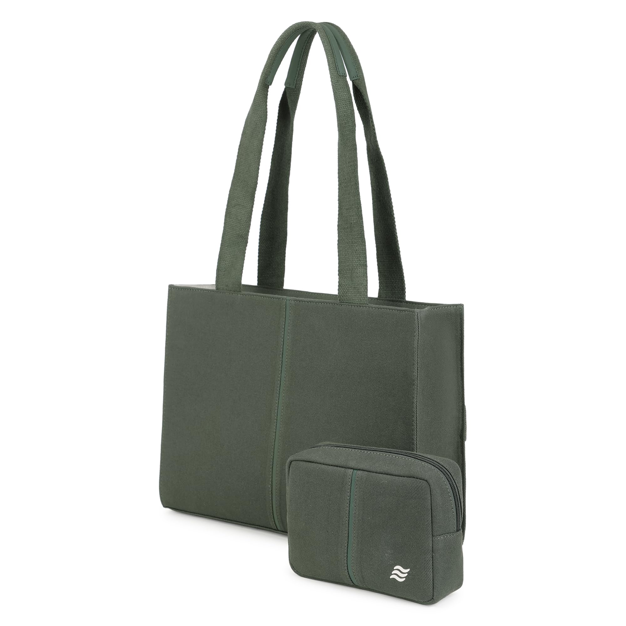 Assembly Women's Solid Tote Bag With Laptop Compartment | Tote Bags for Women For Office Use, Work | Iris-image-46