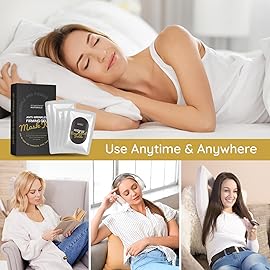 Enaskin Naturals Under Eye Patches for Dark Circles: Anti Wrinkle Firming Gel Mask Kit for Forehead, Eye, Face and Neck, 1 Kit (Ivory)