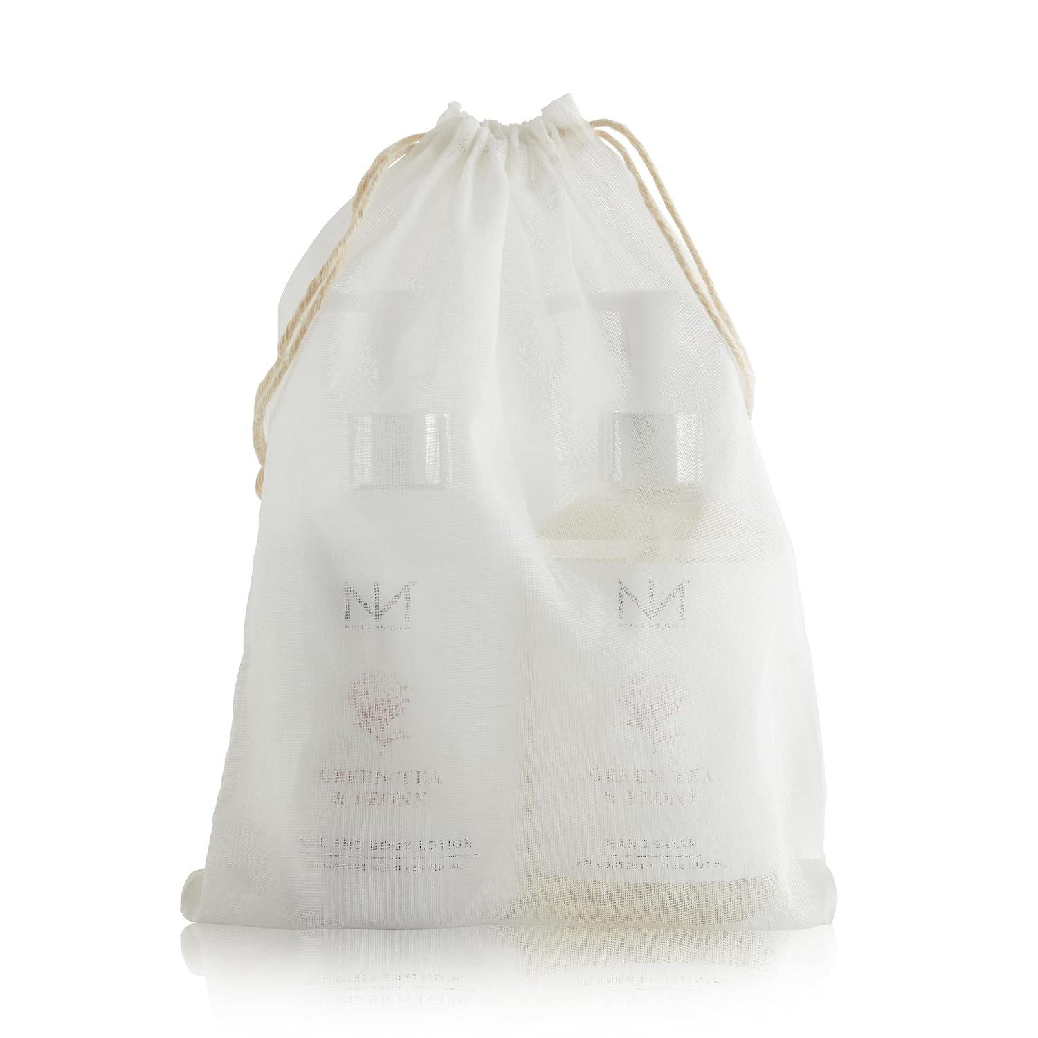 Niven Morgan Green Tea & Peony Hand Soap and Lotion Set