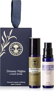 Neal's Yard Remedies Dreamy Nights A Sleep Ritual, Gift Set with Pillow Spray & Essential Oil Roll On Infused with Lavender, Vegan & Cruelty-Free
