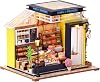 SPILAY DIY Miniature Dollhouse Wooden Furniture Kit,Handmade Mini Modern Model Plus with Dust Cover & Music Box ,1:24 Scale Creative Doll House for Gift Baking Honey with dust Cover Music Box