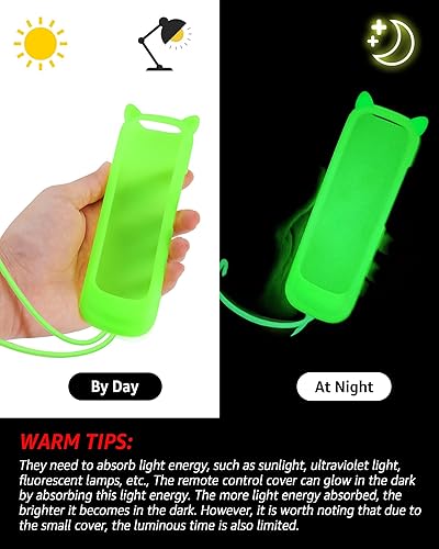 Miniatura 5 de 2Pack ONEBOM Cover for Roku Remote with Cat Ears Design, Silicone Skin Case Fit with HisenseTCL Roku TV, Steaming StickExpress, Universal