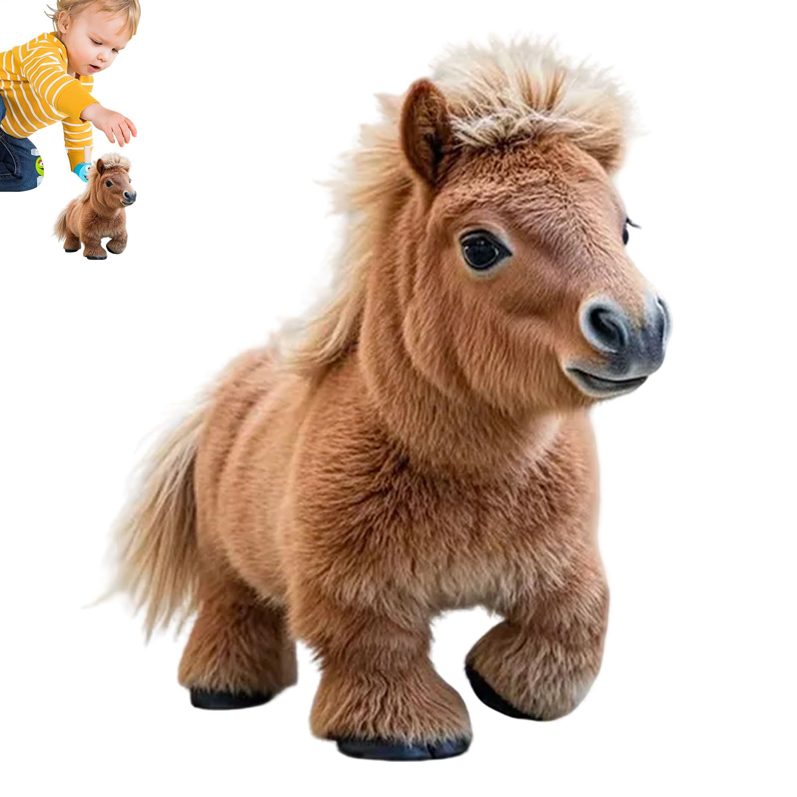 Robotic Horse For Kids - Plush Simulation Walking Toy, Cute Smart Interactive Pet, Educational Animal Doll With Realistic Movement Soft Fabric And Child Safe Design | Pretend Play Learning Toy For Boy