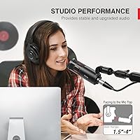 Vista 4 de FIFINE Micrófono dinámico XLR, micrófono de podcast vocal con patrón cardioide, micrófono de metal de estudio para transmitir voz en off y grabación
